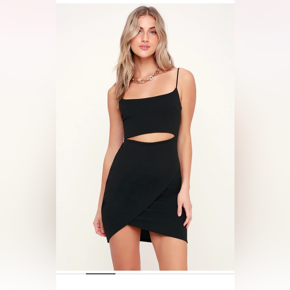 Cutout On The Town Black Cutout Bodycon Dress Lulu’s